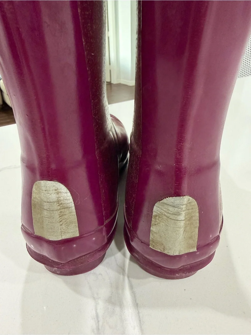 Hunter Kids Original Big Girls Giant Glitter Rain Boots Maroon Purple Size 3Y